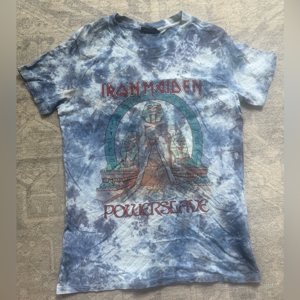 Iron Maiden Powerslave Custom Tie-Dyed Band Tee
